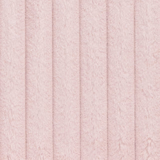 Close up of the pink plush material on the pink criss cross chair. Very soft and luxurious.