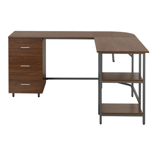 Dallas Walnut L Shape Gaming Desk
