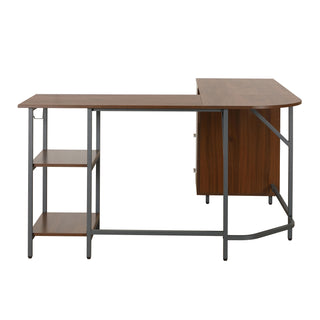 Dallas Walnut L Shape Gaming Desk