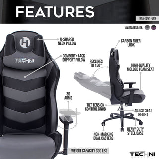 Comfort+ Grey Gaming Chair