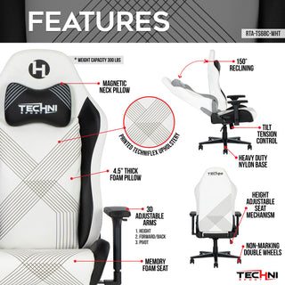 Comfort Edge White Gaming Chair