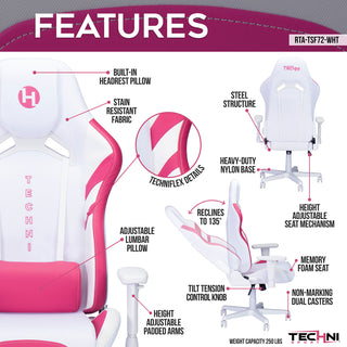 Echo 2.0 White Gaming Chair