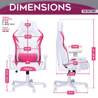 Echo 2.0 White Gaming Chair