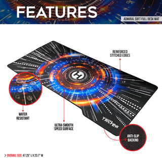 Admiral 47.25" Soft Full Surface Desk Mat