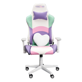 Plush Heart White Lumbar Pillow