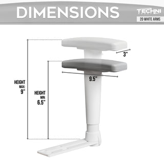 Techni 2D White Armrest