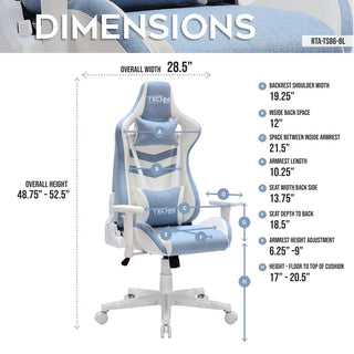 Pastel Blue Gaming Chair